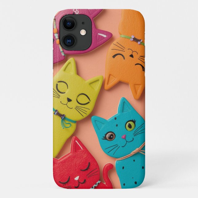 Colourful Cute Cats Mobile Case (Back)