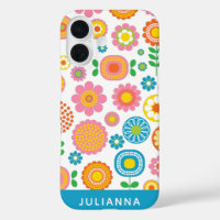 Colourful Cute Chic Geometric Floral Personalized