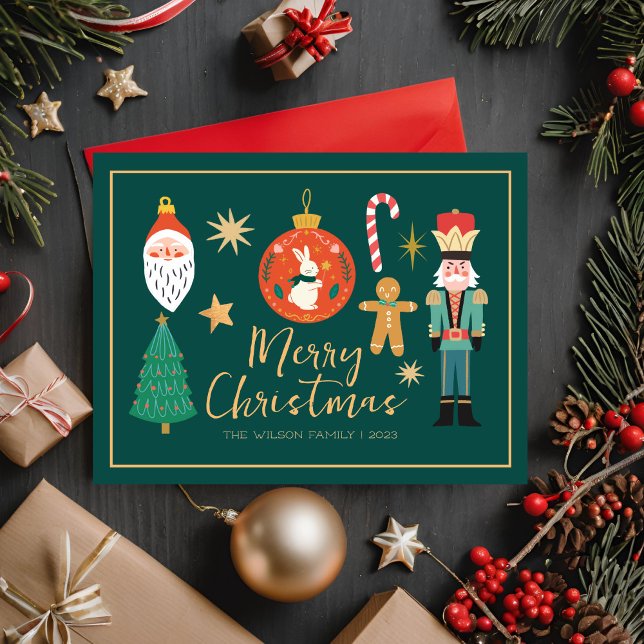 Colourful Cute Christmas Family Cookie Card (Creator Uploaded)