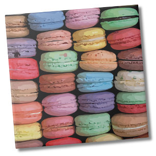Colourful Cute Cookie French Macaron Tile