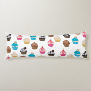 Colourful Cute Cupcakes Pattern  Body Pillow