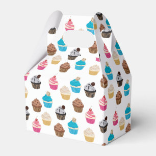 Colourful Cute Cupcakes Pattern  Favor Box