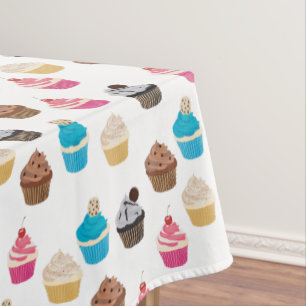 Colourful Cute Cupcakes Pattern Tablecloth
