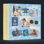 Colourful Cute Custom Scatter Photo Travel Binder<br><div class="desc">Cute and colourful travel binder for scrapbooking travel and holiday memories with 5 custom photos on the front and a cute airplane pattern background. Personalised on the spine.</div>