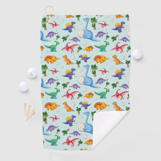 Colourful Cute Dinosaur Pattern Golf Towel (InSitu)