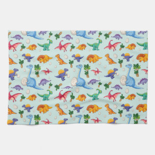 Colourful Cute Dinosaur Pattern Kitchen Towel