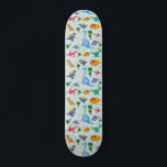Colourful Cute Dinosaur Pattern Skateboard<br><div class="desc">Dinosaurs are awesome,  no matter what age. Whether you're looking for a colourful and cute gift for your child or an inner child,  these dinosaur pattern design are perfect for you!</div>