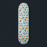 Colourful Cute Dinosaur Pattern Skateboard<br><div class="desc">Dinosaurs are awesome,  no matter what age. Whether you're looking for a colourful and cute gift for your child or an inner child,  these dinosaur pattern design are perfect for you!</div>