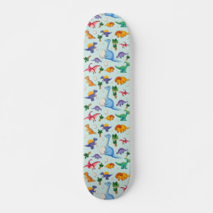 Colourful Cute Dinosaur Pattern Skateboard
