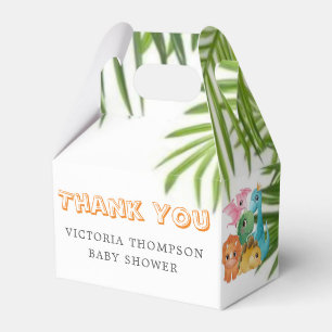 Colourful Cute Dinosaurs Baby Shower  Favor Box