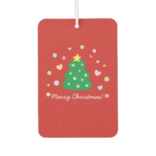 Colourful Cute Festive Merry Christmas Tree Car Air Freshener