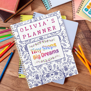 Colourful Cute Floral Custom Name  Planner