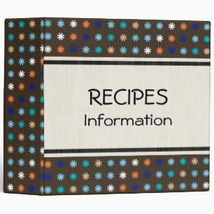 Colourful Cute Flowers Modern Geometric Pattern 5 Binder