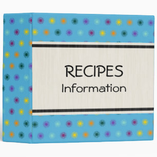 Colourful Cute Flowers Pattern Binder