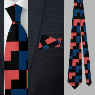 Colourful Cute Geometric Pattern Necktie