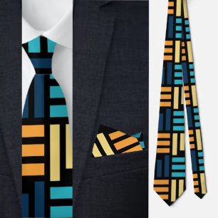 Colourful Cute Geometric Pattern Necktie
