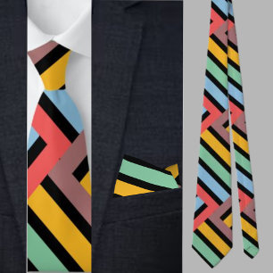 Colourful Cute Geometric Pattern Tie
