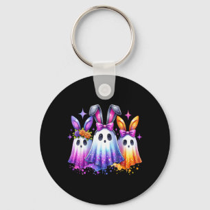 Colourful Cute Ghost Bunny Ears Soky Easter Rabbit Keychain