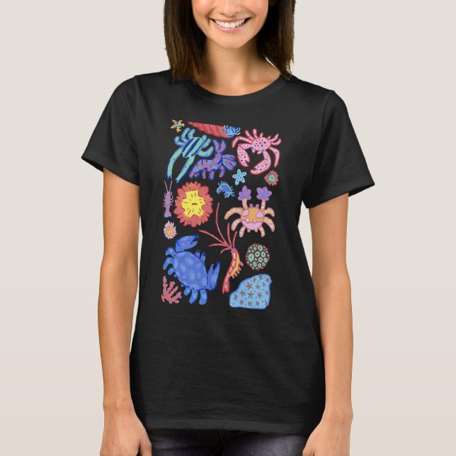 Colourful Cute Hawaiian Tie Dye Sea Turtle Womens  T-Shirt (Front)
