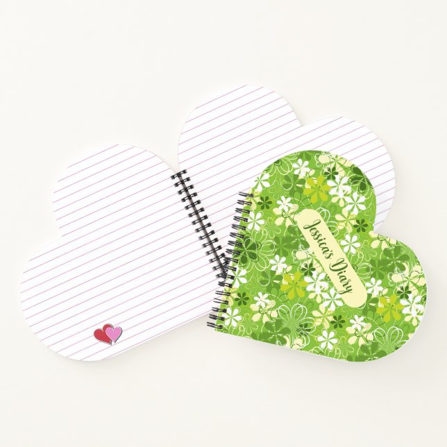 Colourful Cute Illustration Daisy Floral Pattern Notebook (Inside)
