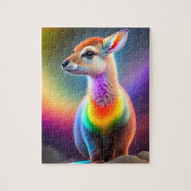 Colourful Cute Little Kangaroo Jigsaw Puzzle (Vertical)