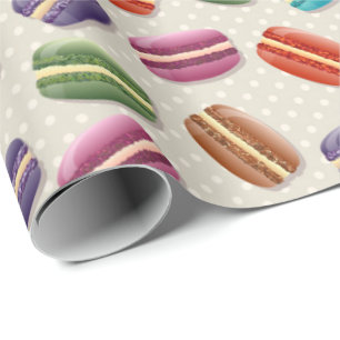 Colourful Cute Macaroons Pattern Wrapping Paper