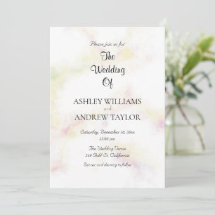 Colourful Cute Pattern Elegant Wedding Invitation