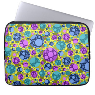Colourful Cute Polka Dots Blue Purple Teal - Laptop Sleeve
