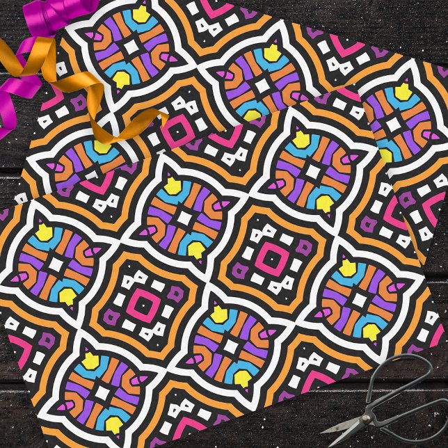 Colourful Cute Pretty Modern Tribal Ethnic Pattern Tissue Paper (Creator Uploaded)