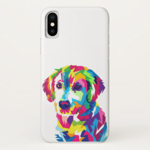 Colourful Cute Puppy Dog Labrador X, XR, XS Max, X Case-Mate iPhone Case