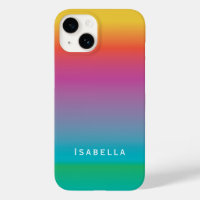 Colourful Cute Rainbow Gradient Ombre Monogram