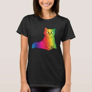 Colourful Cute Rainbow Kitten Rave Cat Garment T-Shirt
