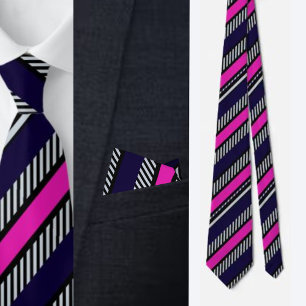 Colourful Cute Stripes Pattern Neck Tie