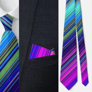 Colourful Cute Stripes Pattern Tie