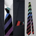 Colourful Cute Stripes Pattern Tie<br><div class="desc">Colourful Cute Stripes Pattern neck tie.</div>