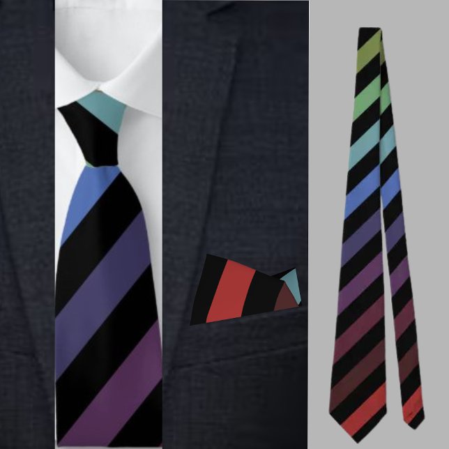 Colourful Cute Stripes Pattern          Tie (Creator Uploaded)