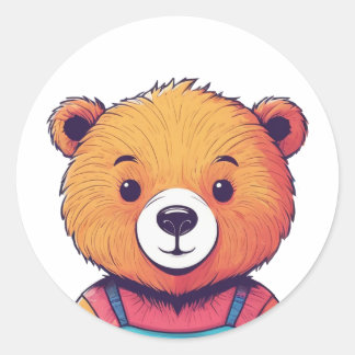 colourful cute teddy bear sticker