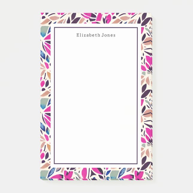 Colourful Cutouts Floral Post-it Notes (Front)