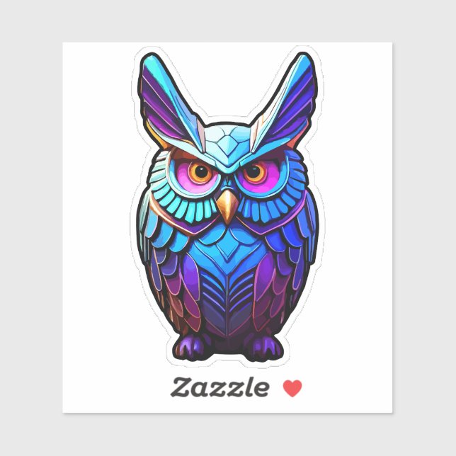 Colourful Cyber Owl (Sheet)