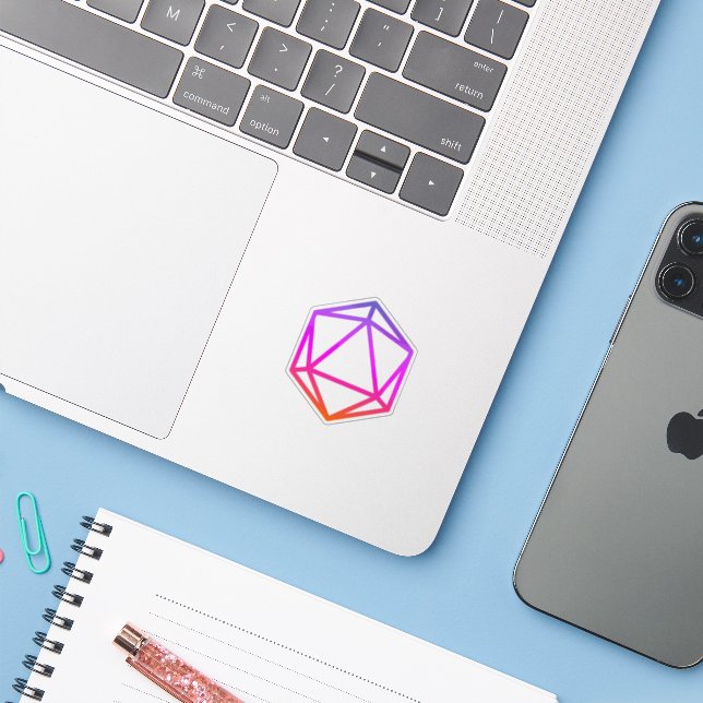 Colourful D20 Dice (Laptop w/ iPhone)