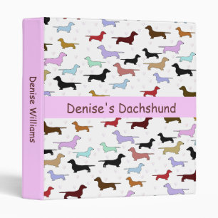 Colourful Dachshund Binder