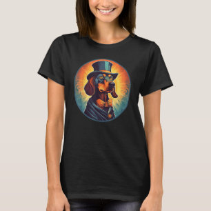 Colourful Dachshund Dog Dad Mom Best Dog T-Shirt