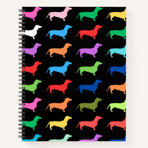 Colourful Dachshund Pattern Notebook