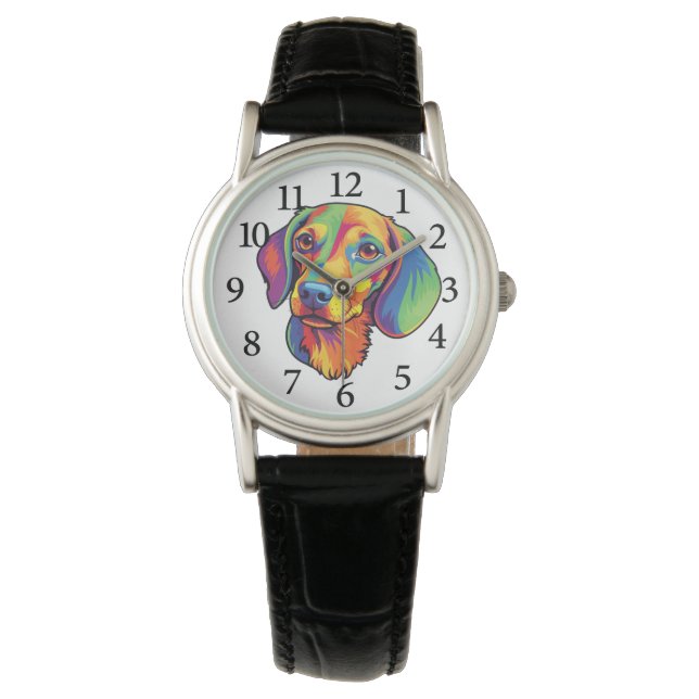 Colourful Dachshund Watch (Front)