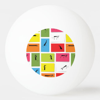 Colourful Dachshunds Ping Pong Ball