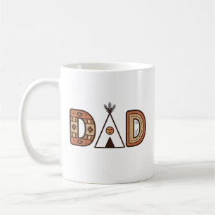 Colourful Dad Teepee Lettering Shirt Design_1 Coffee Mug