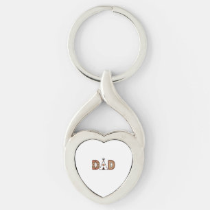 Colourful Dad Teepee Lettering Shirt Design_1 Keychain