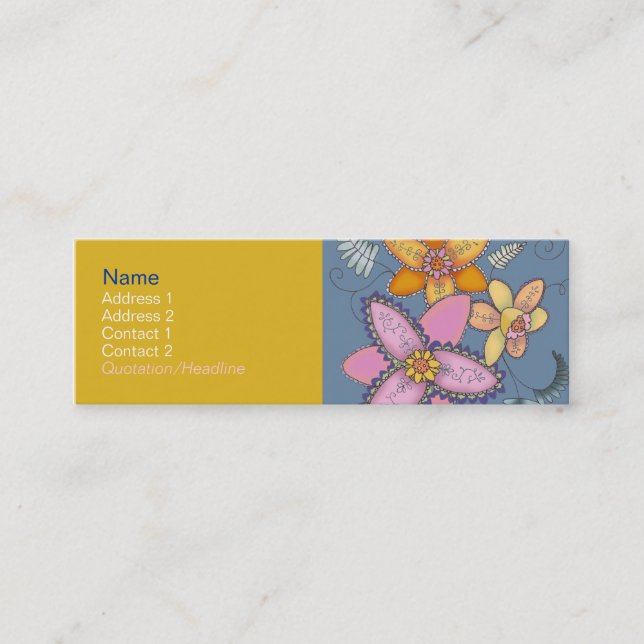 Colourful Daffodil Profile Cards (Front)