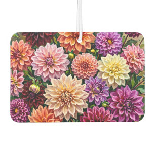 Colourful Dahlia Flowers Air Freshener
