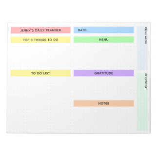 Colourful Daily Planner Notepad